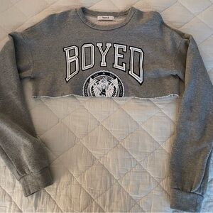 Limited Edition BOYED Gray Cropped Sweatshirt